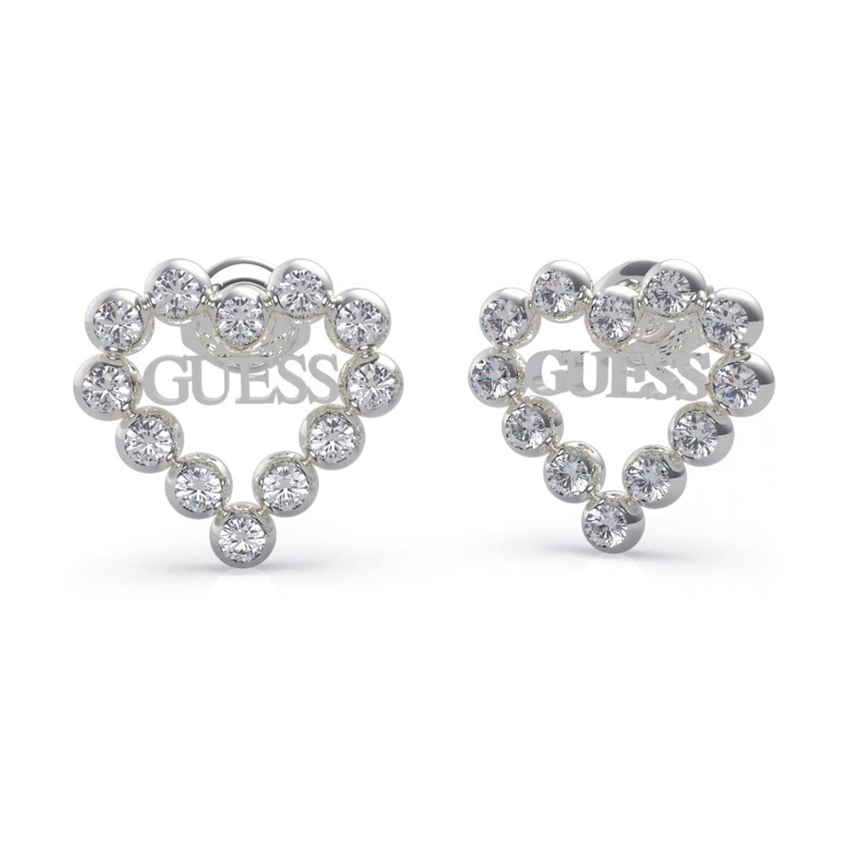 BOUCLES D'OREILLES GUESS "HEART ROMANCE" FEMME ACIER CUIVRE